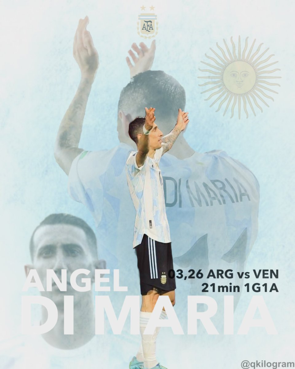 qkilogram's tweet photo. Di Maria 
#DiMaria #sportsdesign #Argentina https://t.co/s47g5JWTOB