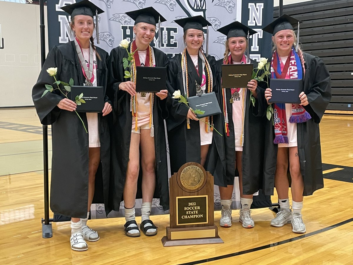 Today was an amazing day. Thank you seniors. #StateChamps #Classof2022 🐆 🏆 <a href="/ACHSJagsSoccer/">ACHS Girls Soccer</a>