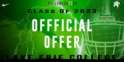Grateful to announce I have earned an offer from Lake Erie College today! I would like to thank the organization for the great news <a href="/TheCoachIsmail/">Ameer Ismail</a> <a href="/LakeErieFB/">Lake Erie Storm Football</a>