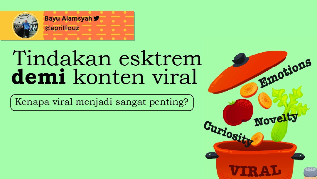 aprilliouz's tweet photo. Apapun demi konten

-A Thread
-Sebuah Utas
-Pembahasan Psikologi.

Boleh disave dan dishare jika dirasa bermanfaat 😊 https://t.co/WdujKAlsRr