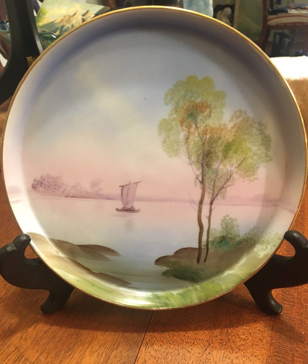 AntiquesAtl's tweet photo. Nippon Hand Painted Porcelain Plate, Decorative Nippon Plate, Gold Rim Plate 7 inch Nippon Plate, Lake Scene https://t.co/0JWfGySyWk #vintage #Etsy #AntiquesAtlanta #LakeScene https://t.co/2eadhlHwD3
