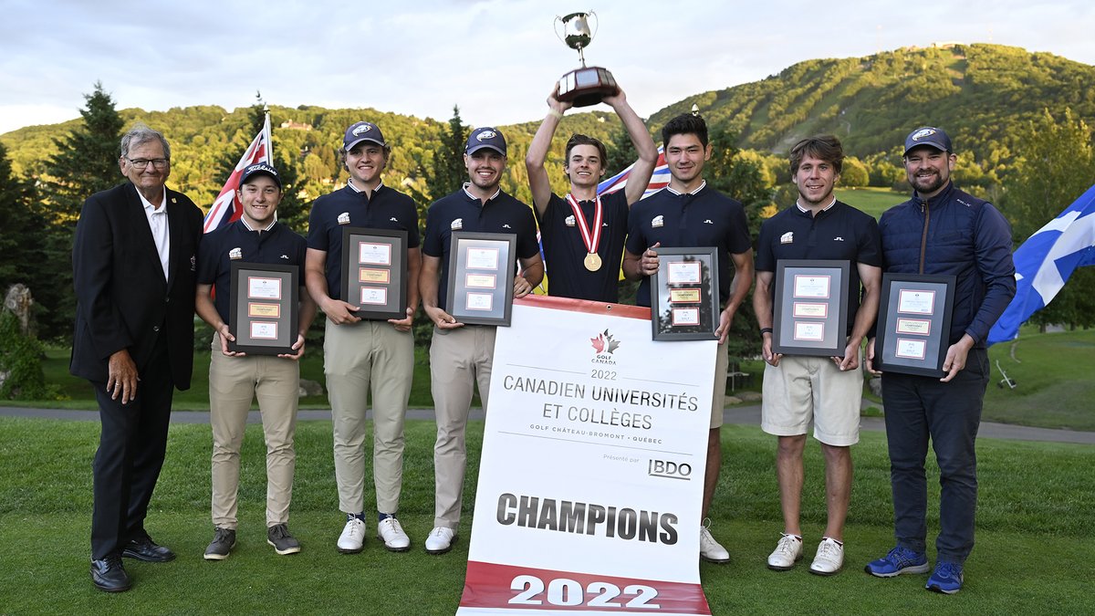 ⛳️ MGOLF | The T-Birds are the 2022 @GolfCanada Men's Canadian University Champions! Led by Aidan Schumer who took home the individual title, UBC clinched the National Championship for the 7th time in program history. 📸 Golf Canada Recap: gothunderbirds.ca/news/2022/6/4/…
