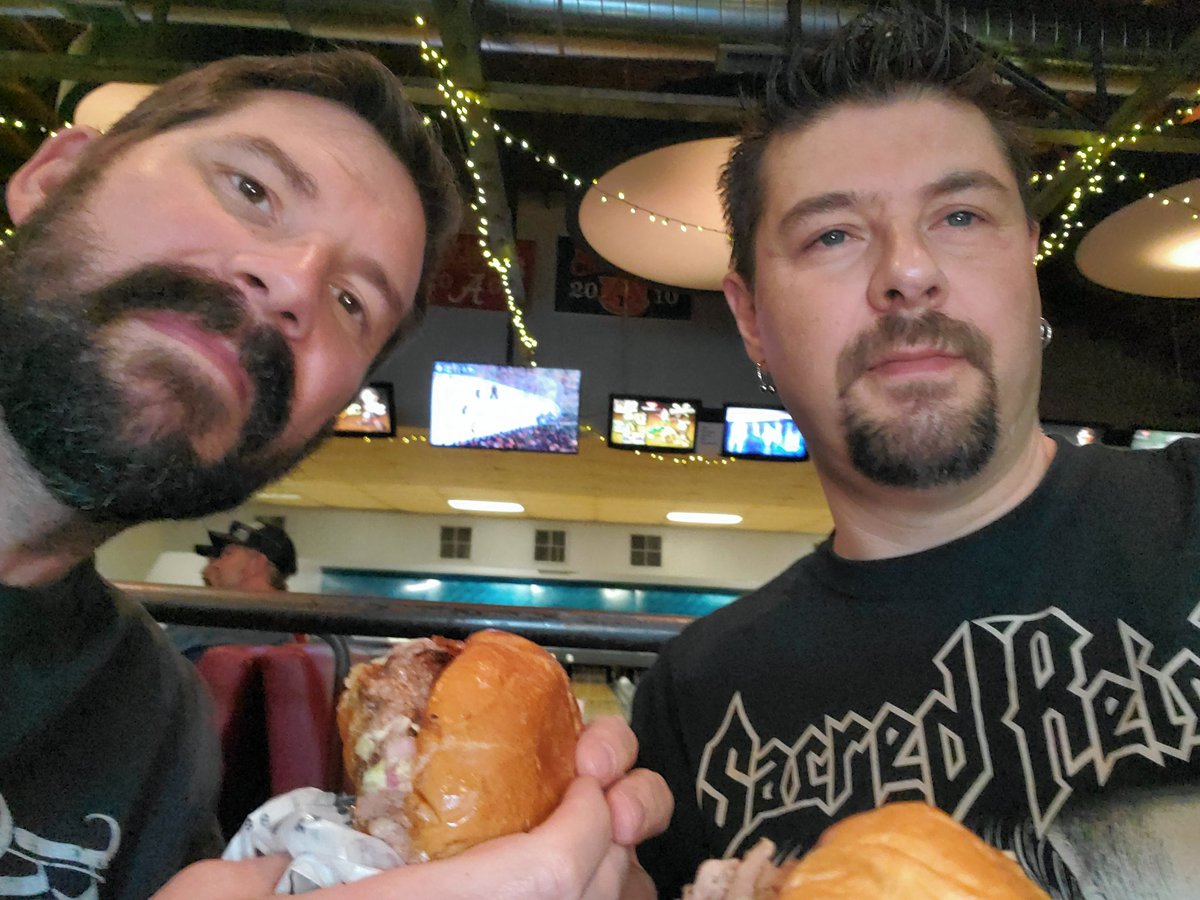 Nefarious_Wes's tweet photo. Jon and I watching the #Avs game at Moe's Original BBQ, getting some beers and some #BamaStyle before we head over next door to the Gothic for FEAR! https://t.co/J1GluSMjPY