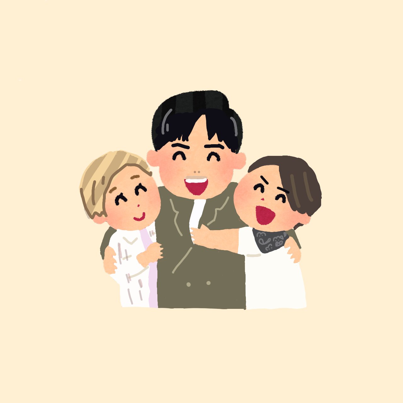 紫雨 Kinki沼の中 集合時間をしっかり間違えて1時間ほど暇だったので いらすとやさんの親子のイラストをオマージュしました 坂本くんのニッとした白い歯の見える笑顔素敵なのに表せない T Co Dmjmh2rq4u Twitter