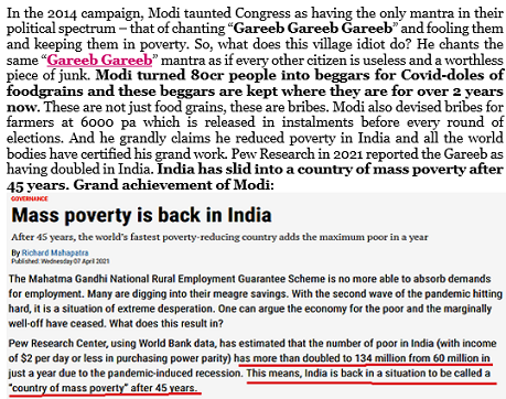 PolitiCrooks's tweet photo. Eight Years Guttered - While few good things were done.. 8yrs of @NarendraModi Govt has been littered with violence, anarchy, extreme discrimination, wanton murders of Hindus, Thookiya-doles & worst poverty in 45yrs for all the shouting of "Gareeb Gareeb" https://t.co/JobjuaZcqU https://t.co/iJUfXQXWFN