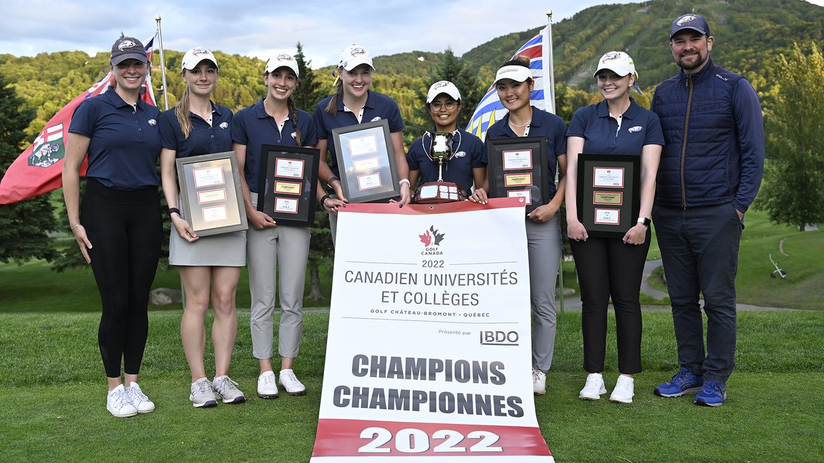 ⛳️ WGOLF | Capping off a perfect season, the T-Birds capture their 5th straight <a href="/GolfCanada/">Golf Canada</a> University Championship by a mammoth 98 strokes, led by Sonja Tang's individual title at Chateau Bromont

📸 Golf Canada

Recap: gothunderbirds.ca/news/2022/6/4/…