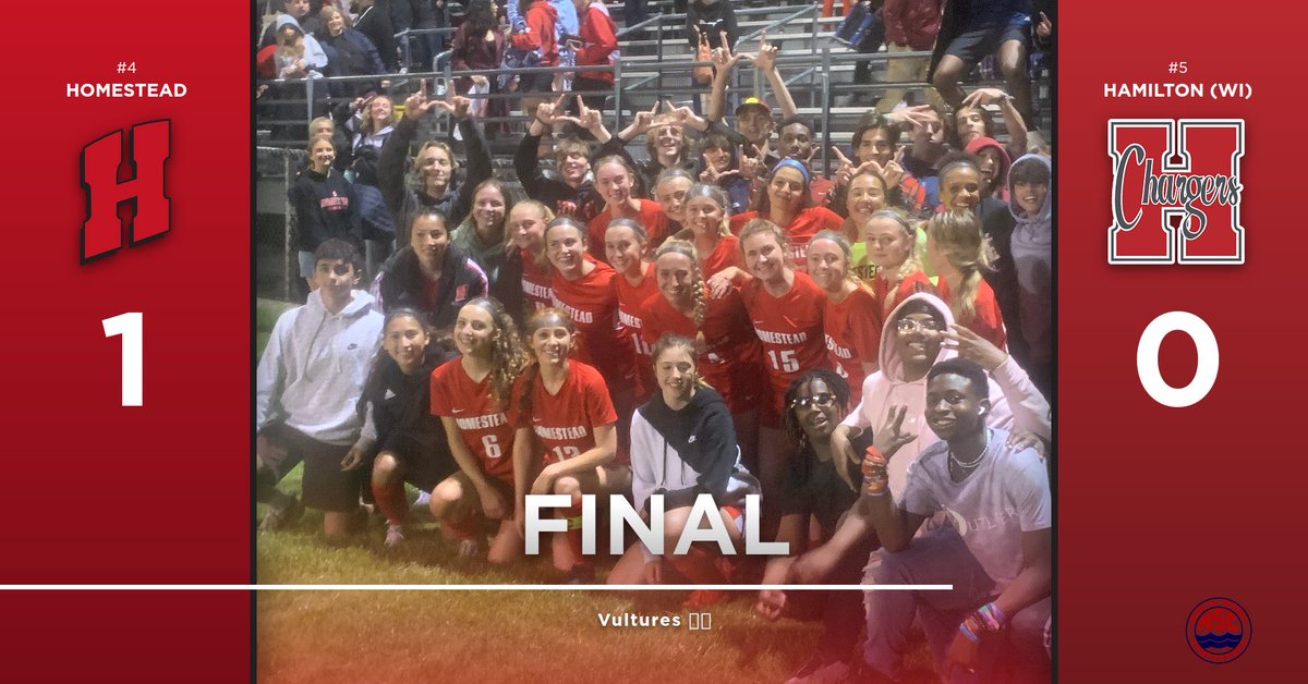 HomesteadSoccer's tweet photo. Great team win and Homestead moves on to Sectionals! ⁦@GoHHSathletics⁩ ⁦@wiaawistate⁩ ⁦@denk_kell17⁩ ⁦@navarre17⁩ https://t.co/gxblz6mKvf