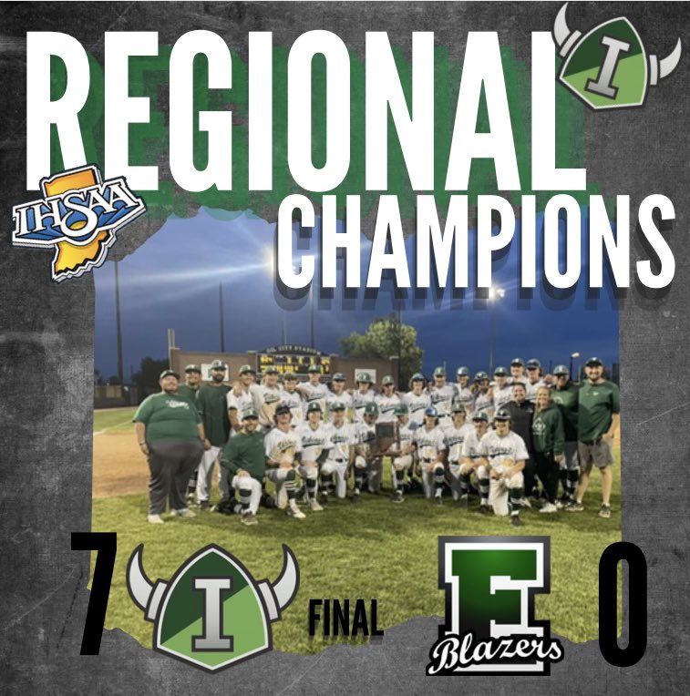 IllianaBaseball's tweet photo. ✅ next stop- Semi State                      @kcorcoran2023 CG 12k’s 2B 0R    @isaac_VW 1-2 2B 2RBI.         @Abomb2813 1-3 3B 1RBI          @vanbeek_ian 1-3 2RBI https://t.co/xBjgZvwJs3