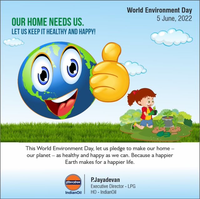 This World Environment Day, let us pledge to make our Home- our Planet-as healthy and happy as we can. Because a happier Earth makes a happier life. #World Environment Day. Our Home needs Us, let’s keep it Healthy &amp; Happy