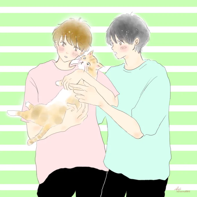 猫抱き順番待ち…🐈

#猫好きさんと繋がりたい #イラストレーション #絵描きさんと繋がりたい #創作男子 #ショート漫画 
#フォローしてくれたら嬉しいです 