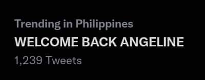 Rheann0226's tweet photo. Boogshhh Trending!! 

WELCOME BACK ANGELINE

POWER DIVA https://t.co/6mmUlDlYiA