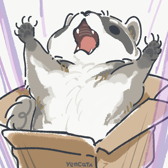 Yen Racoon Yen🐱🦝のイラスト
