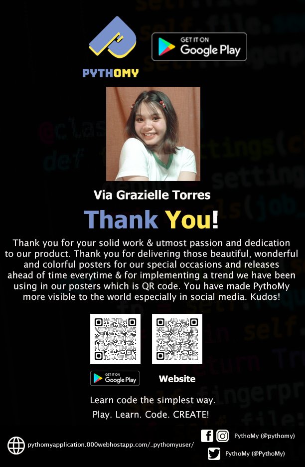 PythoMy's tweet photo. Thank you for your great contributions, @iaaiee. Congratulations and kudos! Keep up the good work. We are looking forward to working with you more. β
#Recognition #Contribution #PythoMy #Programming #Coding #Python https://t.co/iVW0Z6iUv1