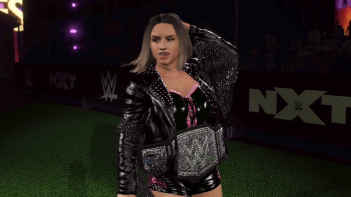 WWVUniverse's tweet photo. The #AEW Women’s Championship is up for grabs as Mickie James defends her title against the leader of the #Avalution, Ava Marie!

#NXTIYH @NatalieAvaMarie https://t.co/uVNIyzjqlU