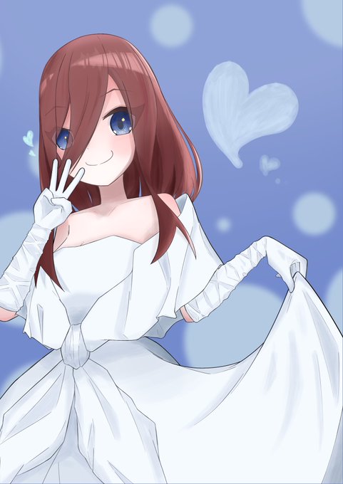 とりょう_ |c107 1日目 ヨ17bさんがTwitterに投稿した中野三玖(五等分の花嫁)のイラスト。