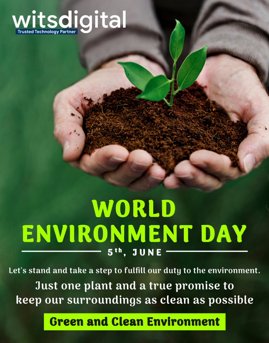 wits_digital's tweet photo. Let's stand and take a step to fulfill our duty to the environment.
#worldenvironmentday #growtrees #cleanenvironment #growplants #WorldEnvironmentDay2022 https://t.co/SMscK21g7g
