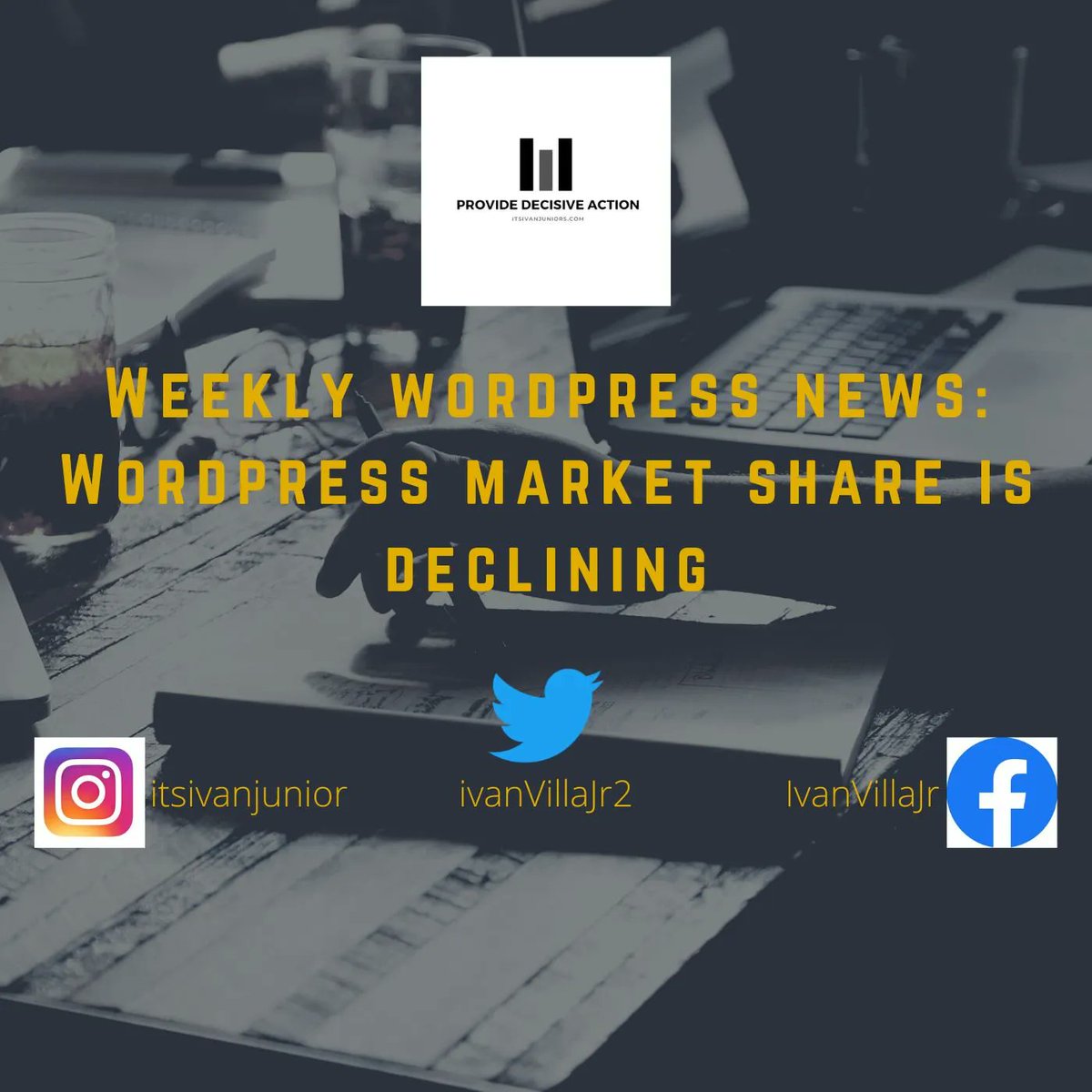 IvanVillaJr2's tweet photo. 📰 This week, there were a lot of discussions on the declining market share of WordPress. WP Tavern shares more about the current state of WordPress and the possible reasons behind it. Source: https://t.co/4aTffe6fSi
#IvanVillaJrWebServices #NegrosOccidentalWordpressDeveloper https://t.co/mtcuTF2wPX