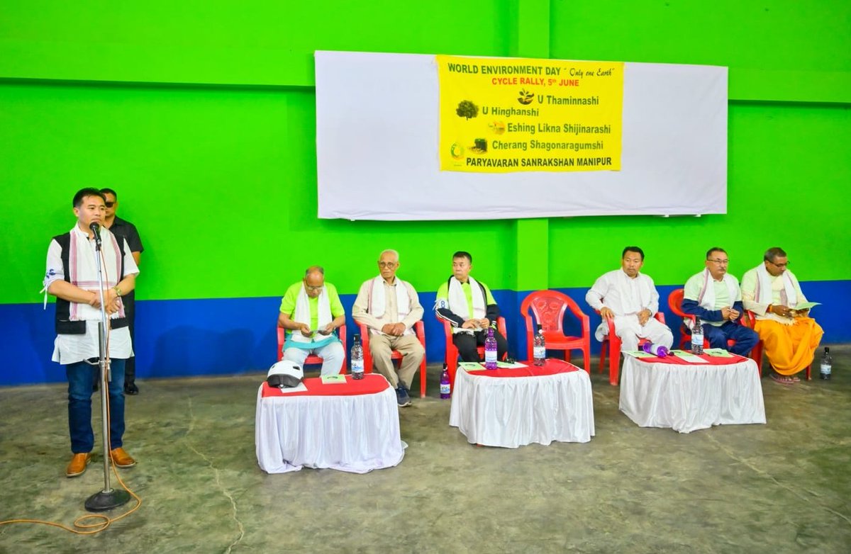 BiswajitThongam's tweet image. Also addressed the gathering at the program &amp;amp; highlighted the benefits of #AmrutScheme which is ensuring tap supply in every house &amp;amp; a sewerage connection during the #EnvironmentDay celebrations organized by Paryavaran Sanrakshan Manipur at Bamon leikai Hall.
#WorldEnvironmentDay