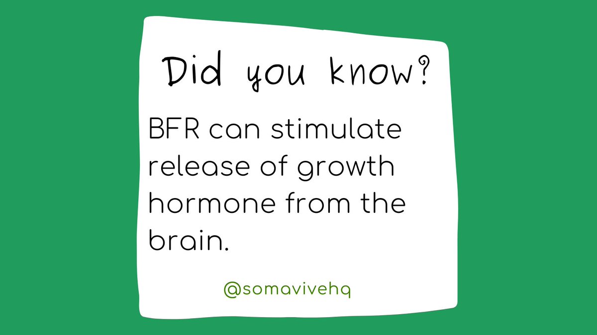 BFR doesn't only impact the working muscle with exercise, but can stimulate release of growth hormone from your brain.  This can help maintain, build, and repair tissue throughout your body.