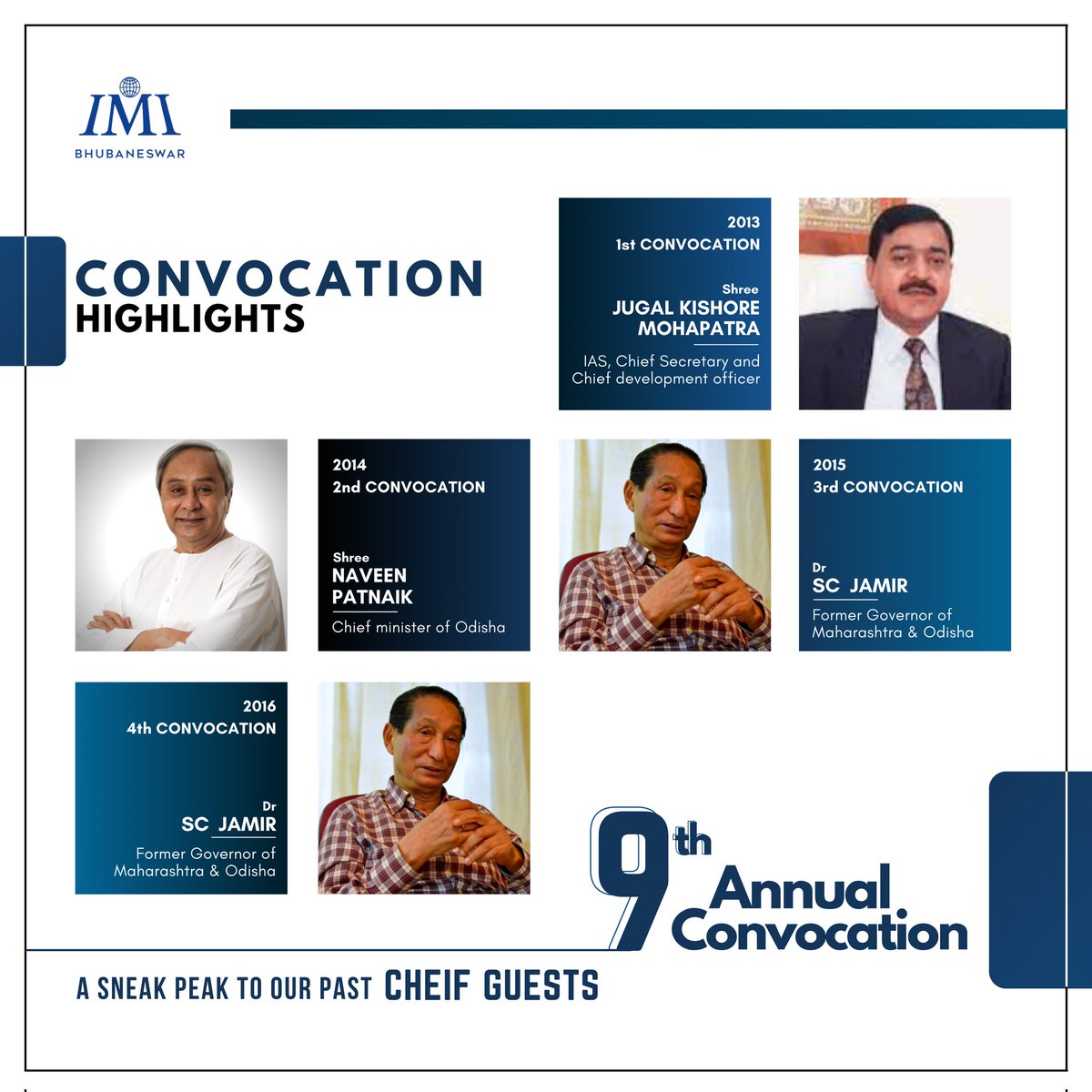 IMI_Bhubaneswar's tweet image. There are a few days left for the wonderful event, let's have a sneak peek at our past chief guests at the convocation.​
​
Book your calendar for the 9th annual convocation on 7th June 2022.​

#imibhubaneswar #learningbeyondeducation #convocation #convocation2022 #journey