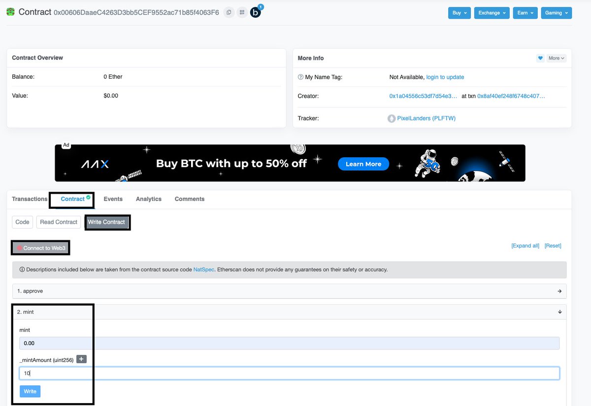 PixelLanders's tweet photo. If you are having trouble via the mint site. You can mint via the contract on etherscan: https://t.co/PI7GIxGt3R https://t.co/RFy0AgVAHf