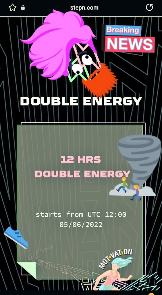 DOUBLE Up Your Stepn!
#STEPN #MoveToEarn #GST #stepnactivationcode #GMT #SOL #Solana <a href="/Stepnofficial/">STEPN GO</a> 
05/06/2022