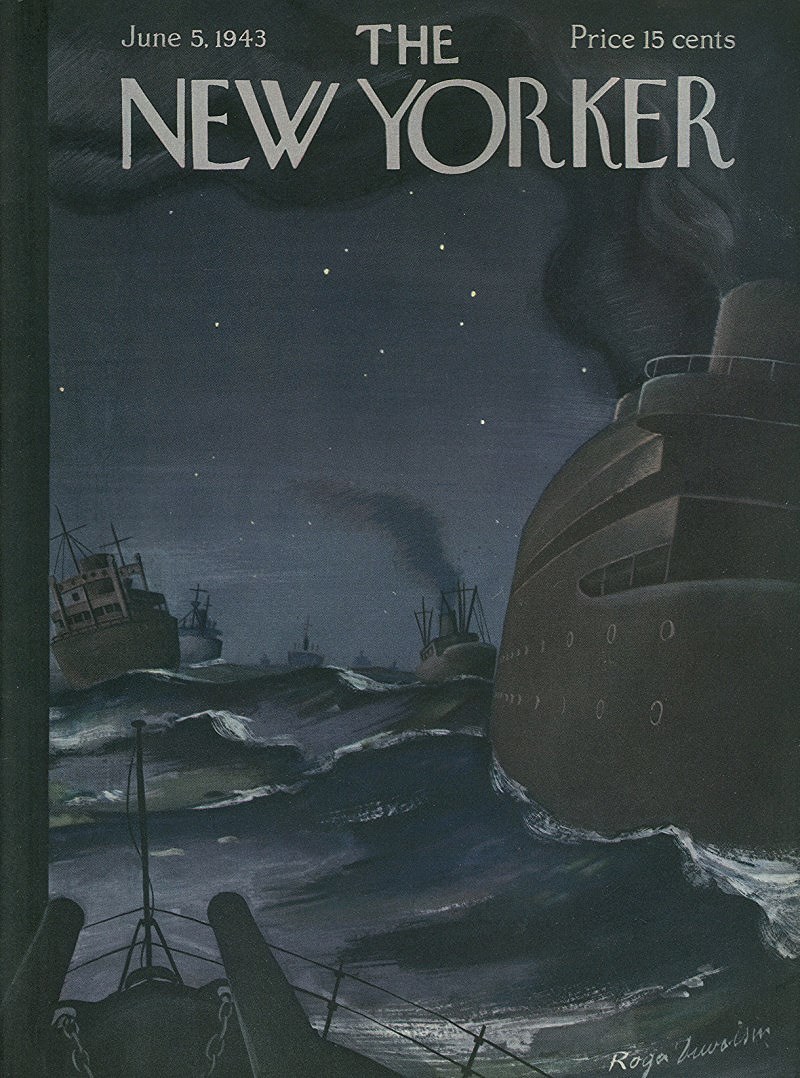 LRonLacy's tweet photo. #OTD in 1943
Starry night on the North Atlantic
Cover of The New Yorker, June 5, 1943
Roger Duvoisin
#TheNewYorker #RogerDuvoisin #WW2 #convoy #troopship #battleship #NorthAtlantic https://t.co/B0LEvfWyAh