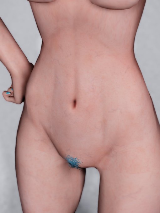 お肌テクスチャ更新してうっすら静脈を一層追加しました(2枚目画像) 