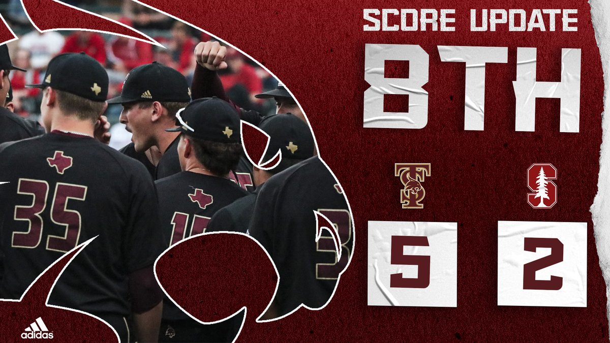 TxStateBaseball's tweet photo. Still up by 3️⃣ after 8️⃣

#EatEmUp https://t.co/qMuWgDreil