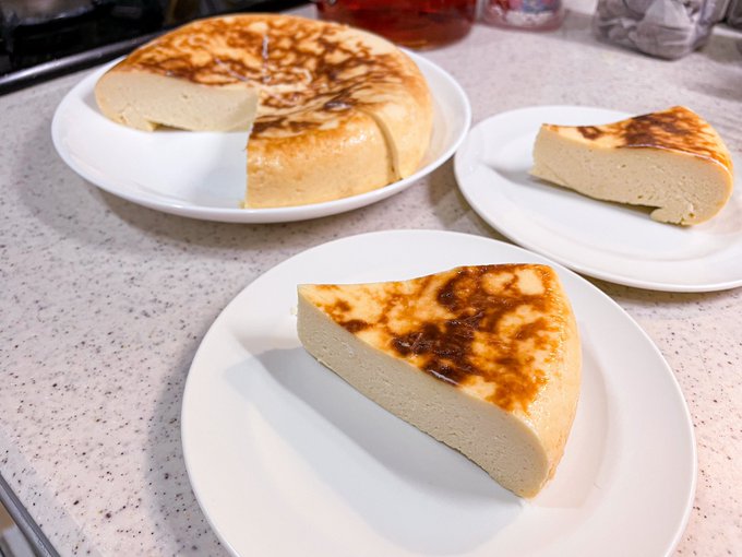 コンビニで大人気の バスクチーズケーキ 炊飯器で作れるって 目から鱗のレシピがこちら