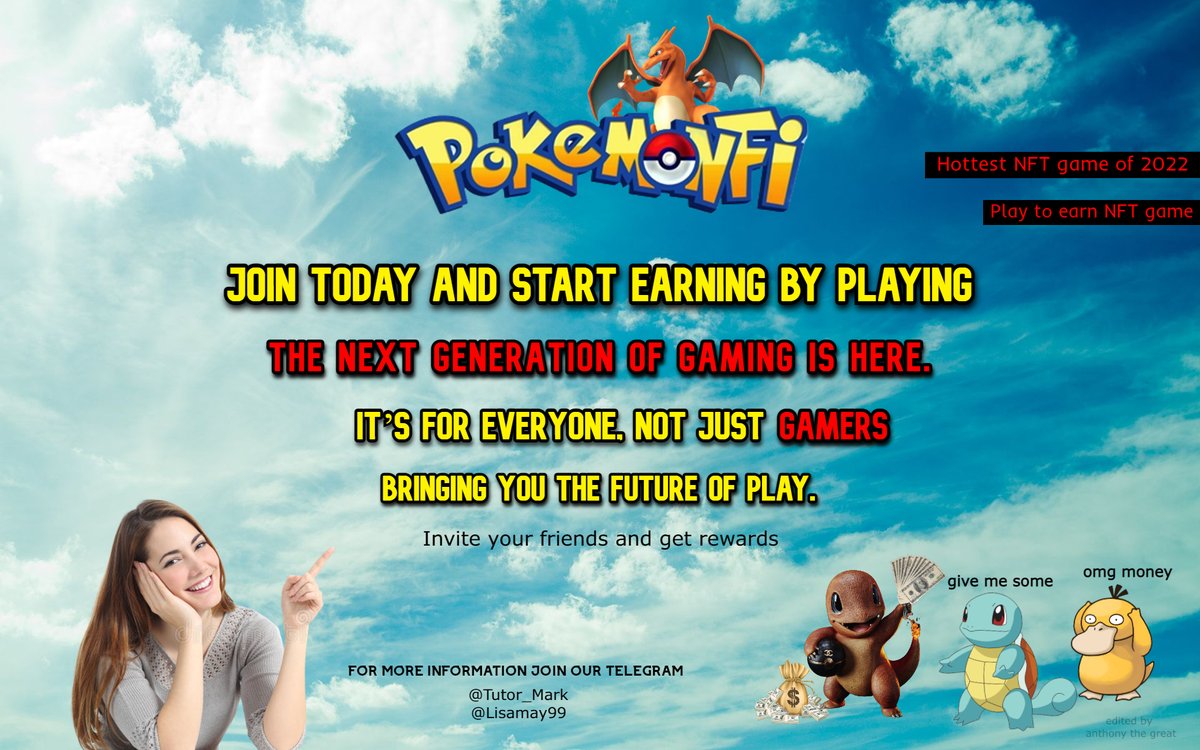 APokemonfi's tweet photo. Telegram group for more information: https://t.co/yKrUZdSq8h

#NFTgame #PlayToEarn #PokeMonFi #NFTgame #blockchaingame #nftgame2022 #P2E https://t.co/lySmoXswN5