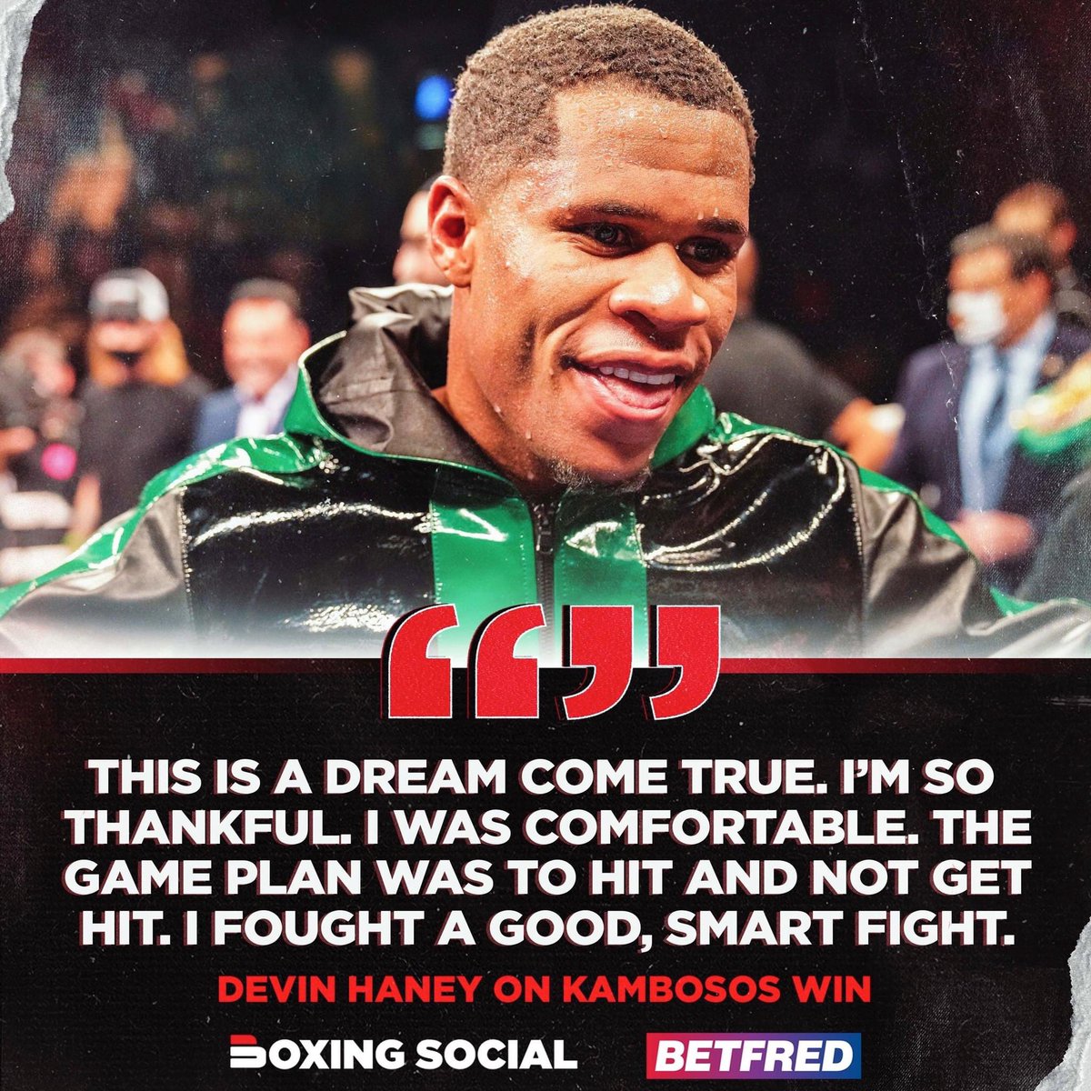 🤴🏿 New undisputed lightweight king Devin Haney reacts to his crowning night in Melbourne. 🇦🇺

#Boxing #KambososHaney
