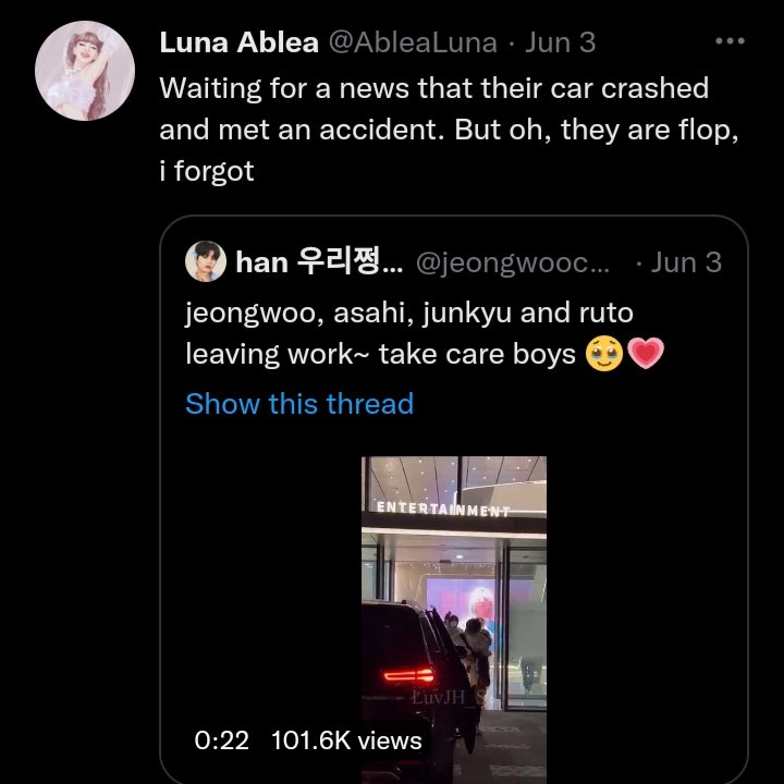 [SUNHELP] R &amp; B PLEASE DO NOT ENGAGE

tw // accident

troll acc hating 🐱 and other 💎 members

report as:

option 1 - suspicious/spam > fake account

option 2 - abusive/hateful > disrespectful/offensive

then block

x.com/i/user/1529022…