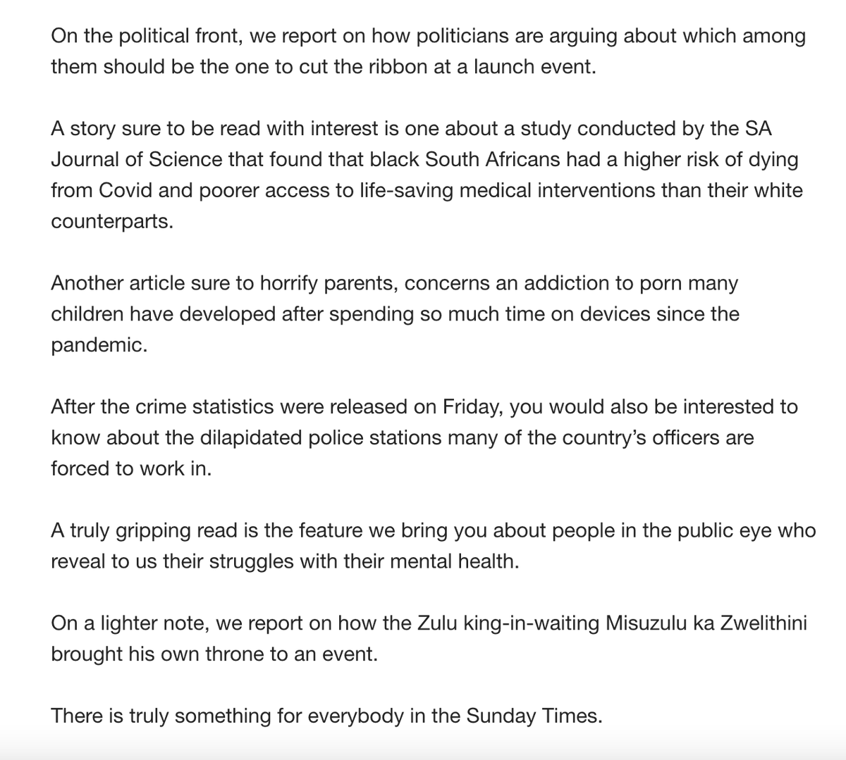 SundayTimesZA's tweet photo. In full. 
The editor’s note today. https://t.co/zVPF9QmU4m