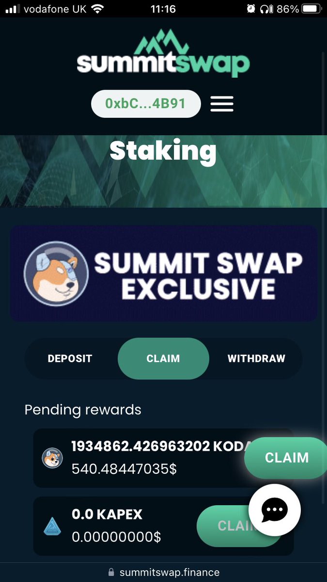 PurcellTAP's tweet photo. @danRcrypto @summit_swap @CoinKoda Same here….haven’t checked @summit_swap for a few days as been busy celebrating my bday and the #JubileeWeekend. Come back to find this in my wallet having not lifted a finger! Thank you @CoinKoda #passiveincome #cryptocurrencies #BSC #cryptotrading #passiveismassive #community https://t.co/L8Mh5HsDhz