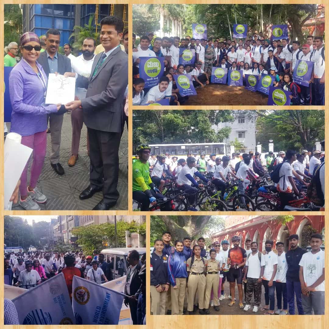 Dte_kargo's tweet photo. Cadets and NCC Alumni Association members of NCC Directorate (Karnataka and Goa) wholeheartedly participated in Cyclothon organised by Karnataka government and Karnataka State pollution control board on the occasion of #WorldEnvironmentDay @drajaykumar_ias @HQ_DG_NCC https://t.co/i6ugNUqGUW