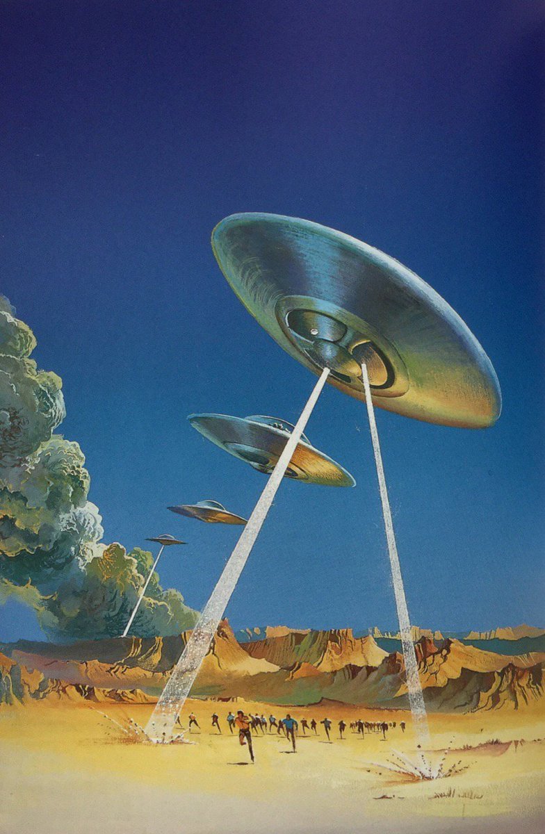 retroscifiart's tweet photo. Art by Bruce Pennington for The Heaven Makers (1974, Frank Herbert) https://t.co/oKP9wrSEon