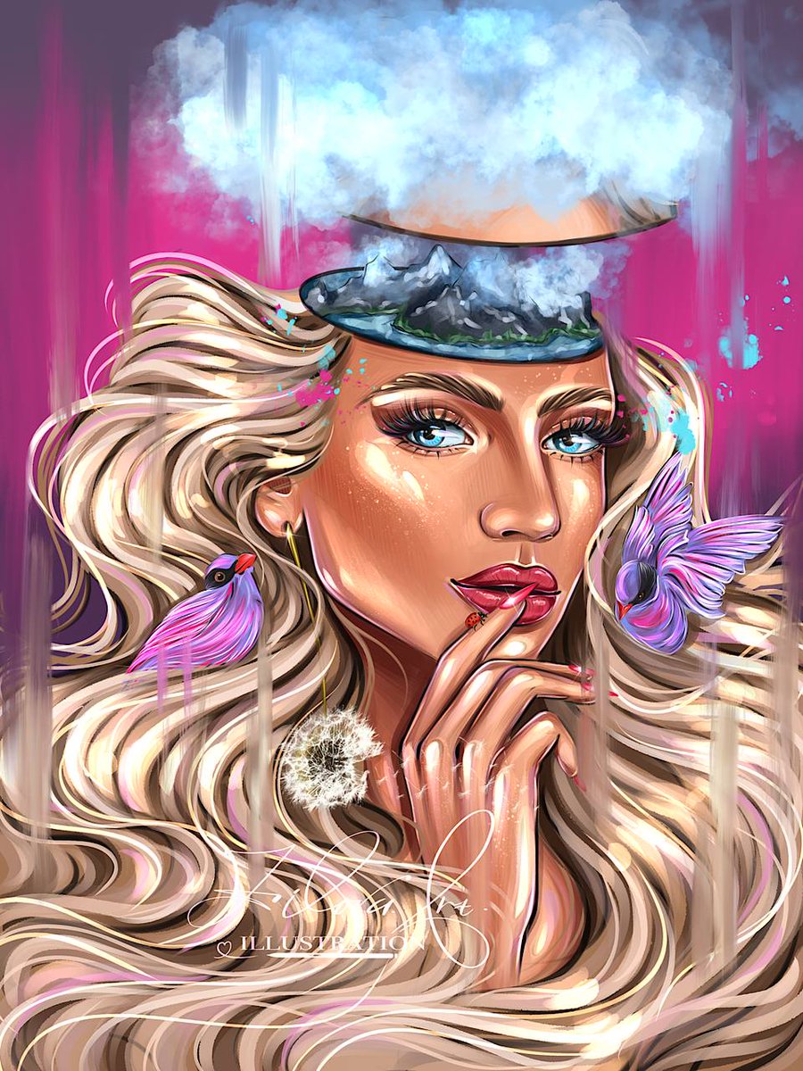 Many people told me this girl from my artworks is like me ... Well, maybe she is ❤️
One of my favorite #nftart is available on @signArtApp 

🐦MOTHER MATURE 🐦
sign-art.tiny.us/r3chmmz7

#NFTCommuntiy #NFTcollections
