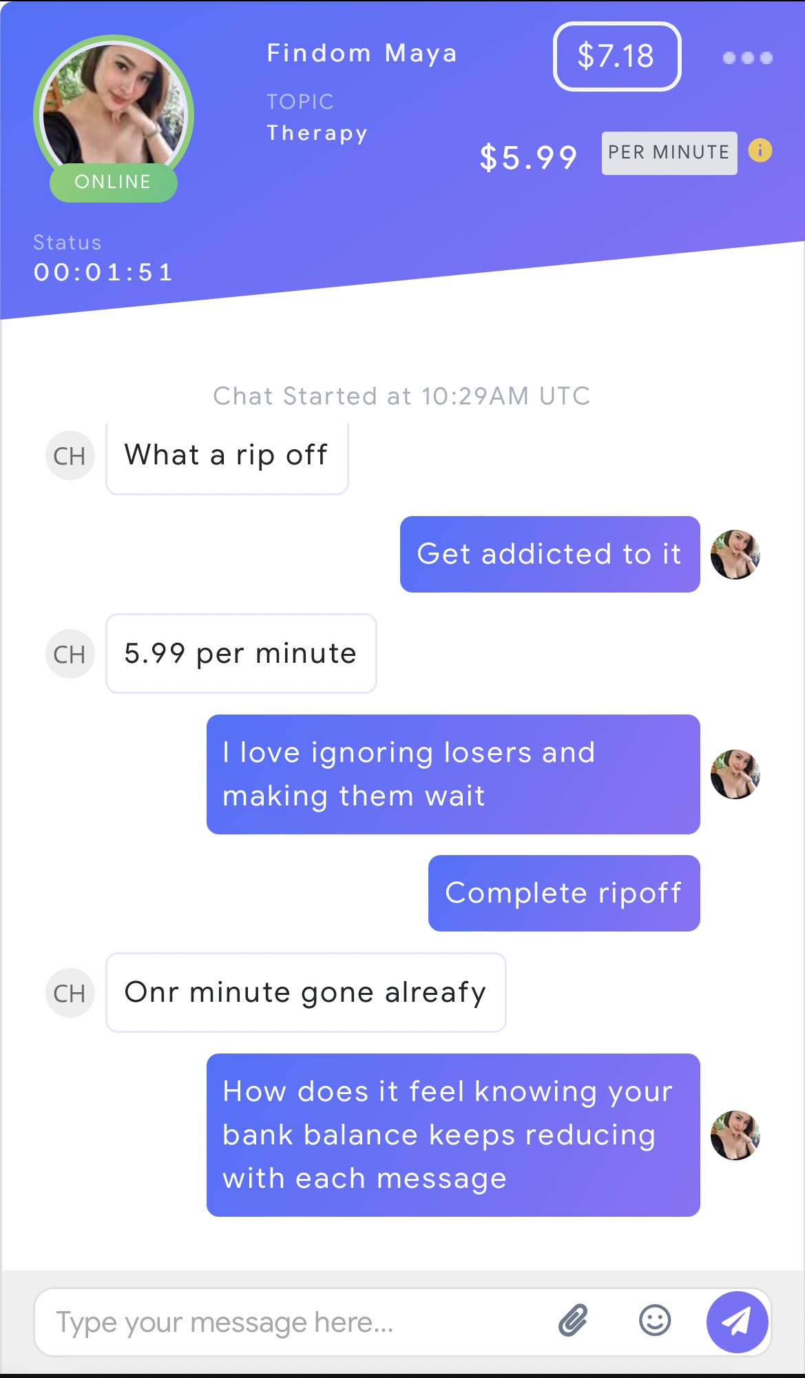 Findom Therapist Maya on X: Get completely drained and rip-offed. Join  $5.99 per min ! t.cox2UfImLVej #findom #goddess #brat #paypig  #financialdomination #humanatm #feetworship #cuckold  t.coOU9ClaNtDX  X