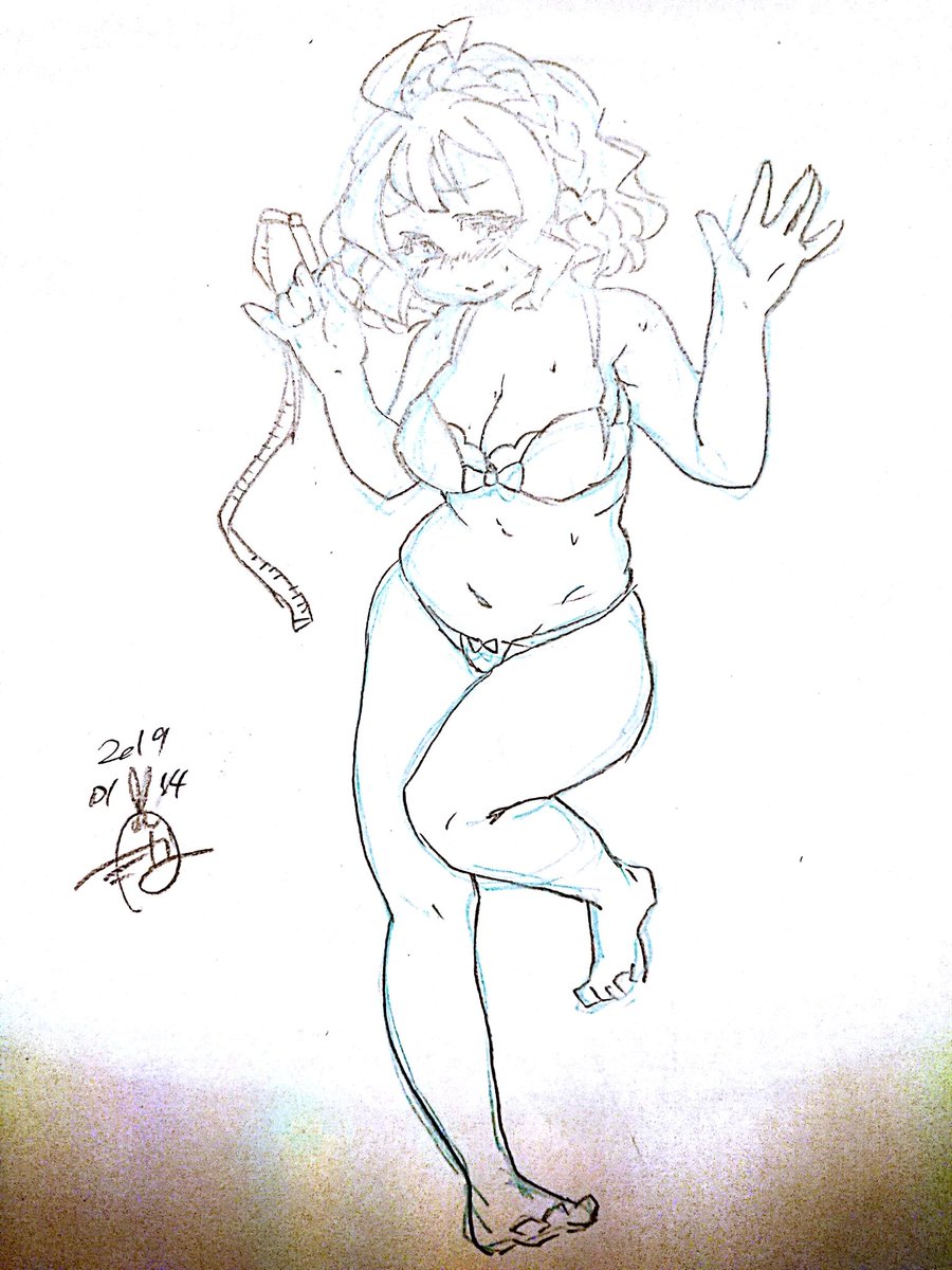 最初に描いたオリキャラの渡璃りねんちゃんてこんな感じだったんだな…だいぶ体型が控えめだ…(まあ現実のぽっちゃりさんも体重がコロコロ変わるので多少はね?) 