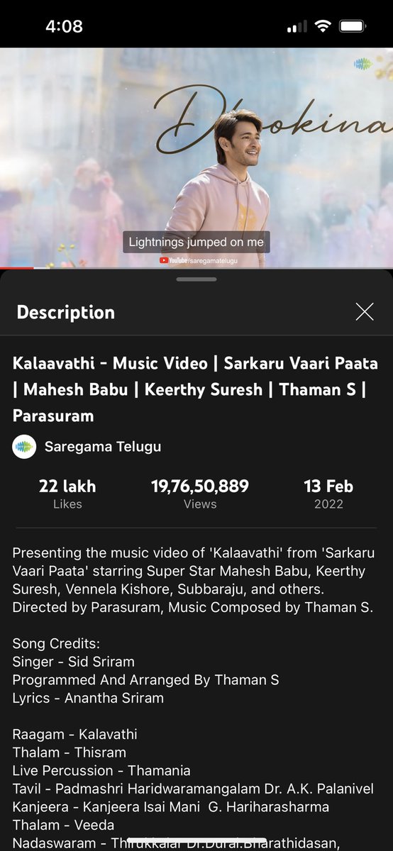 _VardhanDHFM_'s tweet photo. #KalaavathiMusicVideo day112 902K+ Views &amp; 3.5K+ likes ♥️

▶️ https://t.co/UrwCGB5PMs 

#KalaavathiSong
#SVPFirstSingle 
#SarkaruVaariPaata🔔
My Hero @urstrulymahesh 👑 https://t.co/MNxZQIToNP