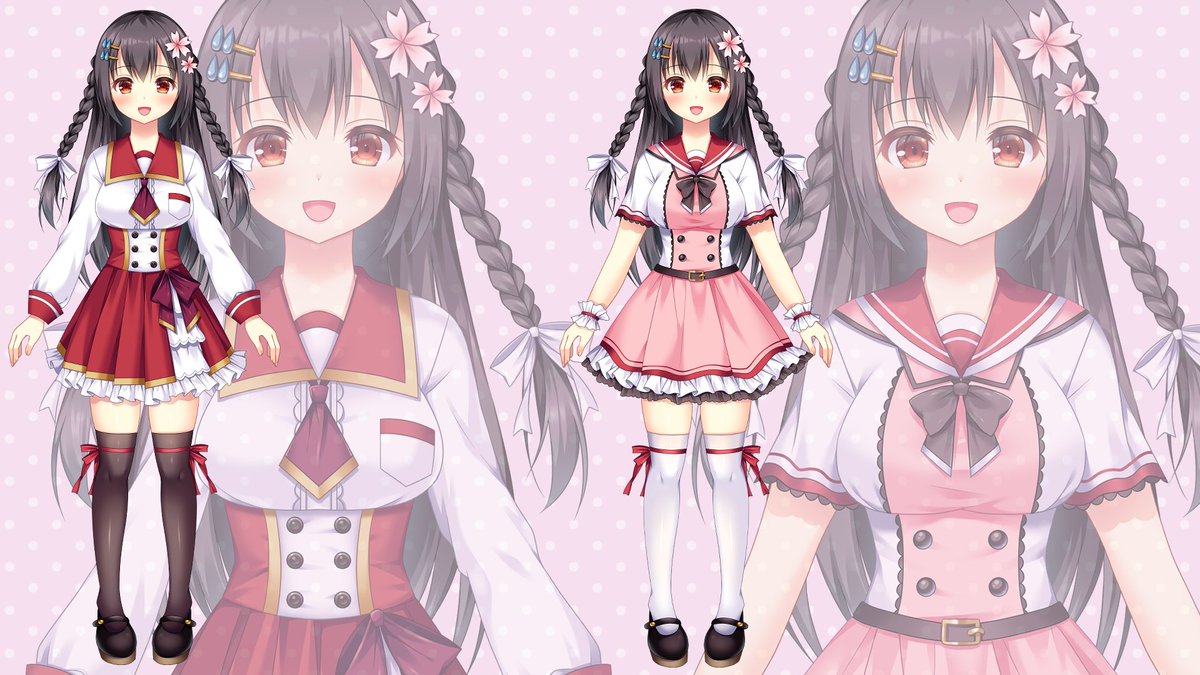 ふじくらちゃんの冬服と夏服全身図!冬服はV垢で公開していたのですがこちらでは初めてです✨
そしてふじくらちゃんの渾身の自撮り📷
(こんな穏やかな顔は配信では出ません)

二次創作など描かれる際には以下のタグをお使いいただると嬉しいです!
#ふじくらーと 