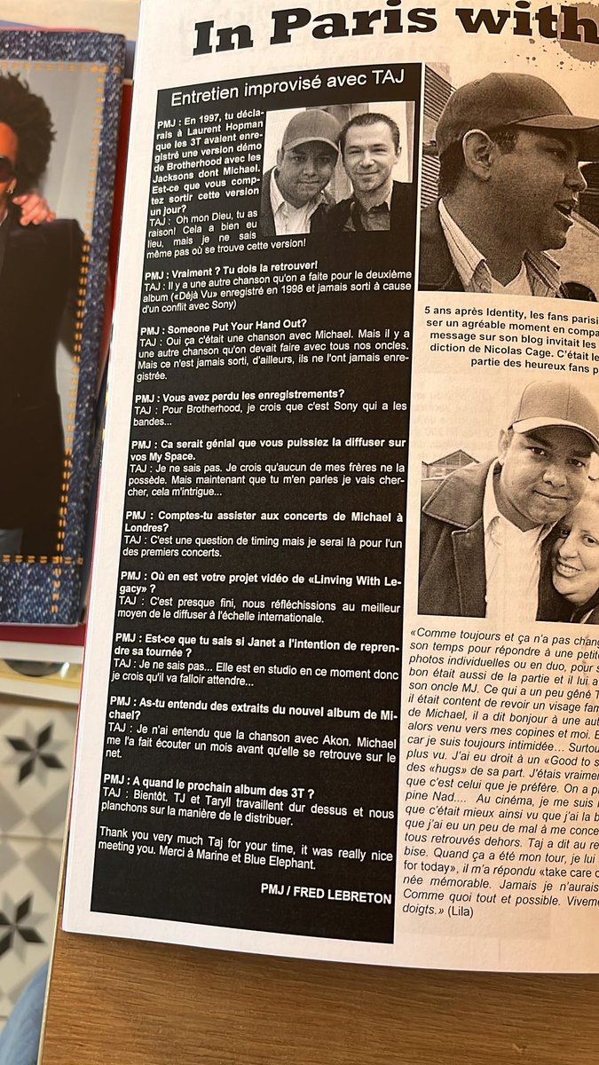 Memory from 2009 in <a href="/MJBackstage/">MJBackstage 💙</a> when I did an interview with <a href="/tajjackson3/">Taj Jackson</a>