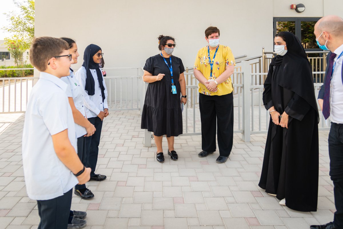 DohaCollege's tweet photo. It was a pleasure to have Maryam Al-Sayed from @eprqatar officially open the recycling stations at Doha College. Eco committee representatives talked passionately about educating the student body about sustainable living. This is another step towards achieving our next green flag https://t.co/H2q0d6MVV8