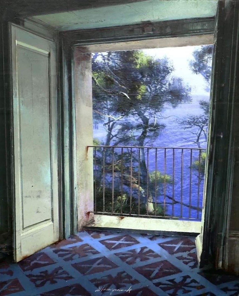 franch_laura's tweet photo. Hoy no solo abro ventanas al domingo, abro puertas y ventanales al mar, a este próximo verano y a la magica y silenciosa decadencia del gran pintor hiperrealista italiano Matteo Massagrande (Padua, 1959) de quien ya os he hablado más de una vez.

¡Muy buenos días!
Molt bon dia! https://t.co/LChayRG17v