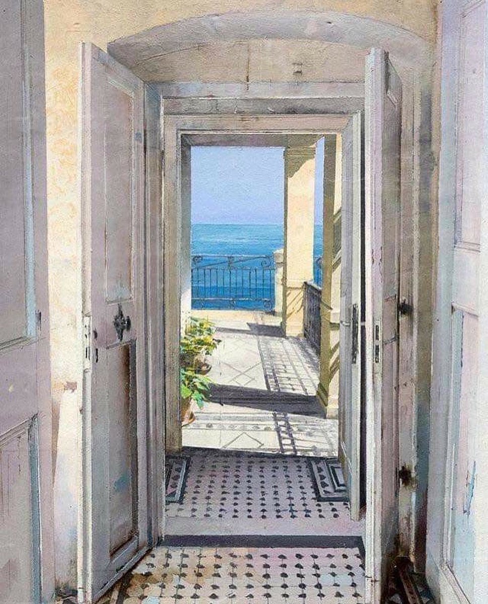 franch_laura's tweet photo. Hoy no solo abro ventanas al domingo, abro puertas y ventanales al mar, a este próximo verano y a la magica y silenciosa decadencia del gran pintor hiperrealista italiano Matteo Massagrande (Padua, 1959) de quien ya os he hablado más de una vez.

¡Muy buenos días!
Molt bon dia! https://t.co/LChayRG17v