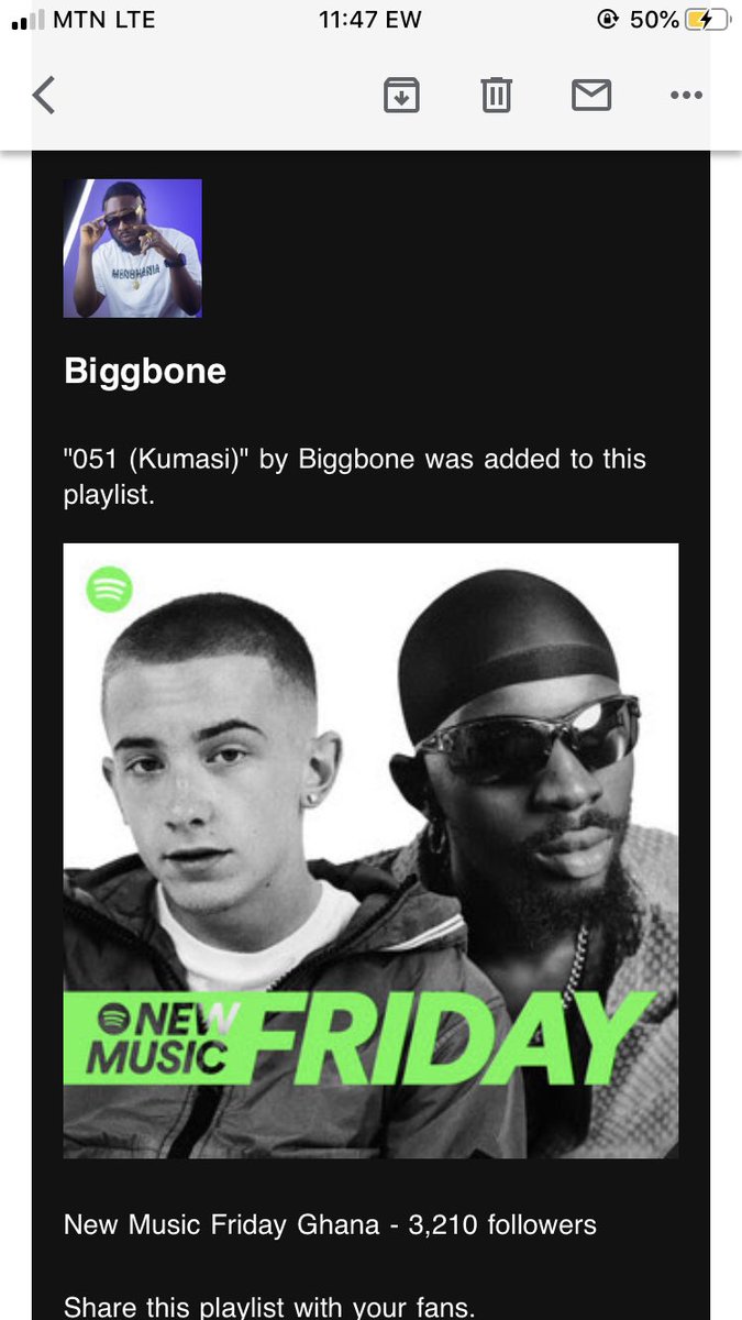 kay_051's tweet photo. Biggbone landed a Spotify playlist without any insider oo πβΊοΈ
#Biggbone #StreetisAware #051 #kumasi #spotify
https://t.co/NhdsSVo1bj https://t.co/rMKKknA0QC