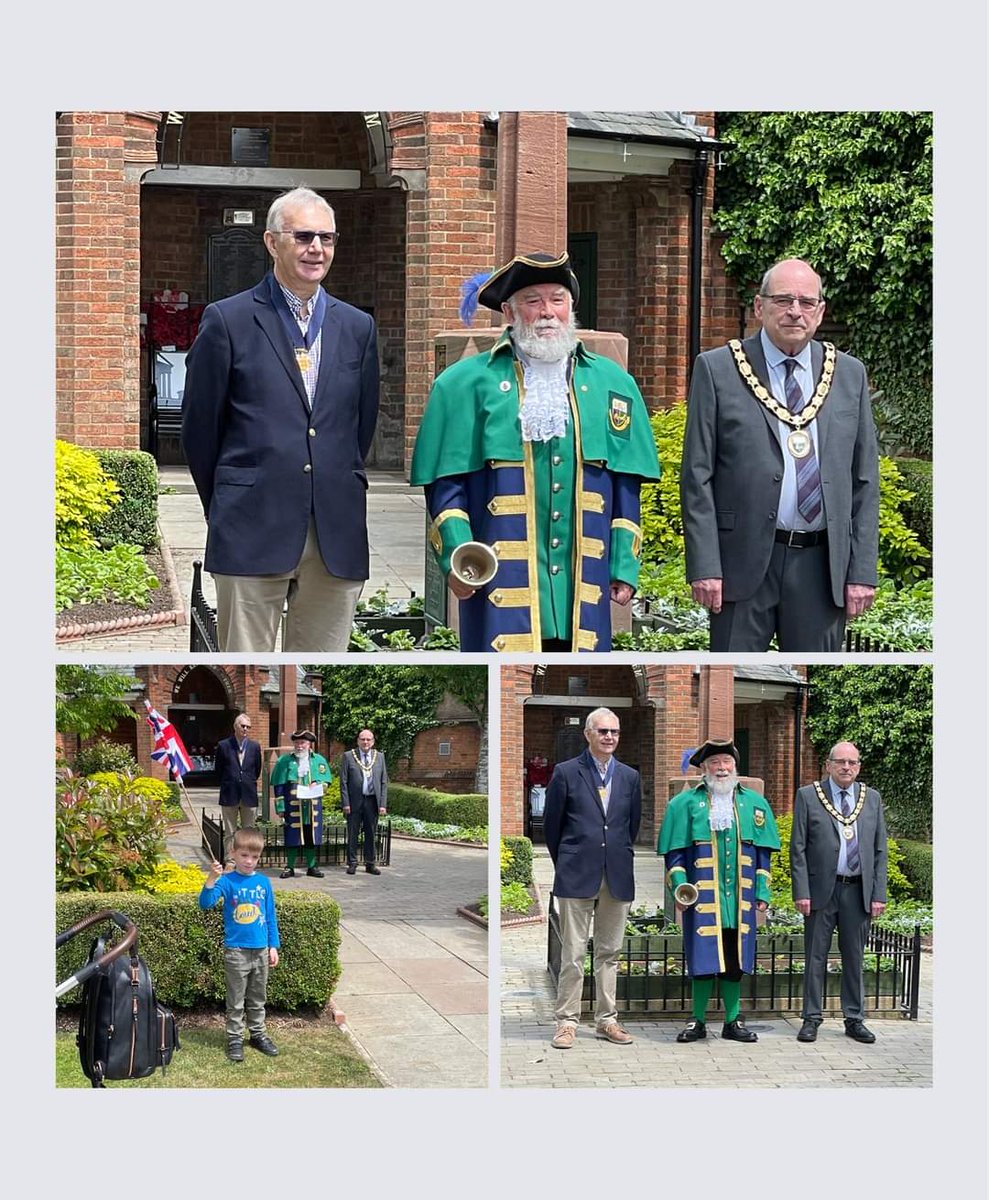 TownLutterworth's tweet photo. Lutterworth Platinum Jubilee Proclamation at the Memorial Garden with the Mayor and Deputy Mayor https://t.co/ZDAxpR7Cw3