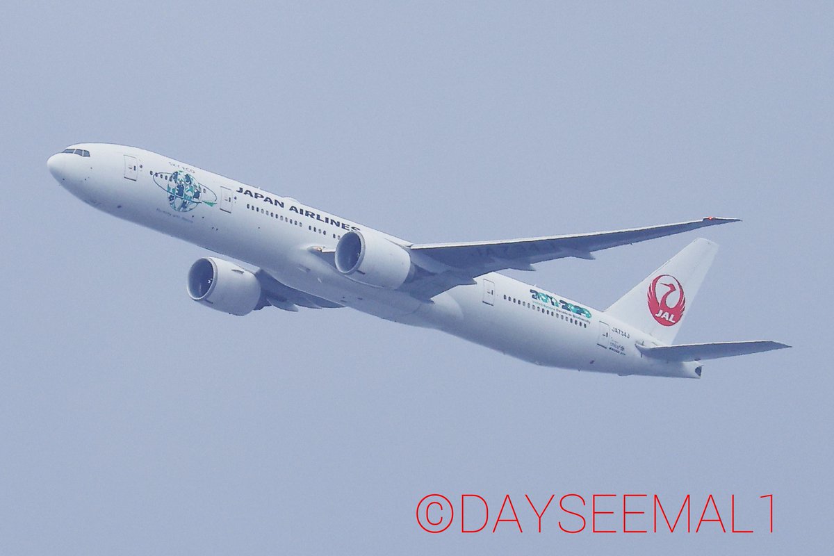 DAYSEEMAL1's tweet photo. A Japan Airlines Bowing 777-300ER JA734J Sky Eco Livery landing in Tokyo International Airport.
2021/4/4
#JA734J
#JL5 (JFK→HND) https://t.co/1uJt0WKa8w